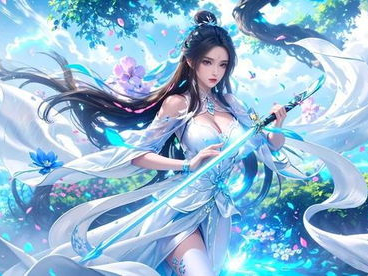 ai绘画朱竹清,AI绘画中的东方仙子风采